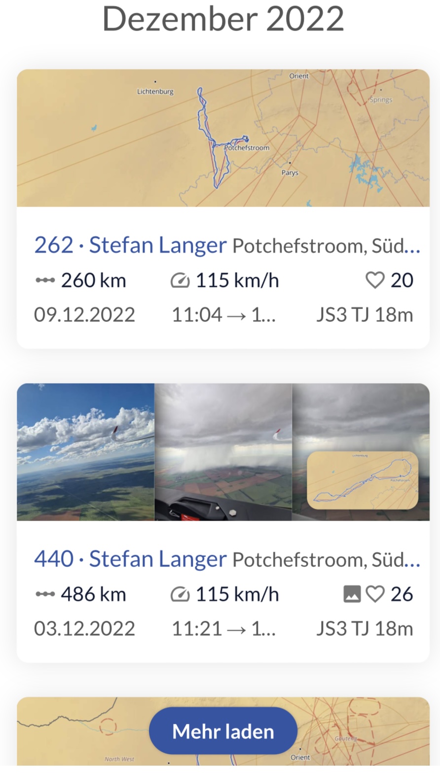 Profile of Stefan Langer on Weglide